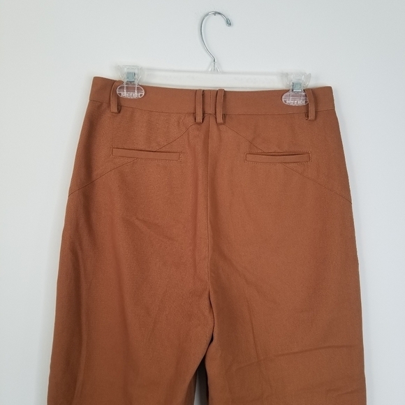 Christine Alcalay Piper Pant Cotton Twill Ankle Length Nutmeg Brown Size 6 - Picture 7 of 11